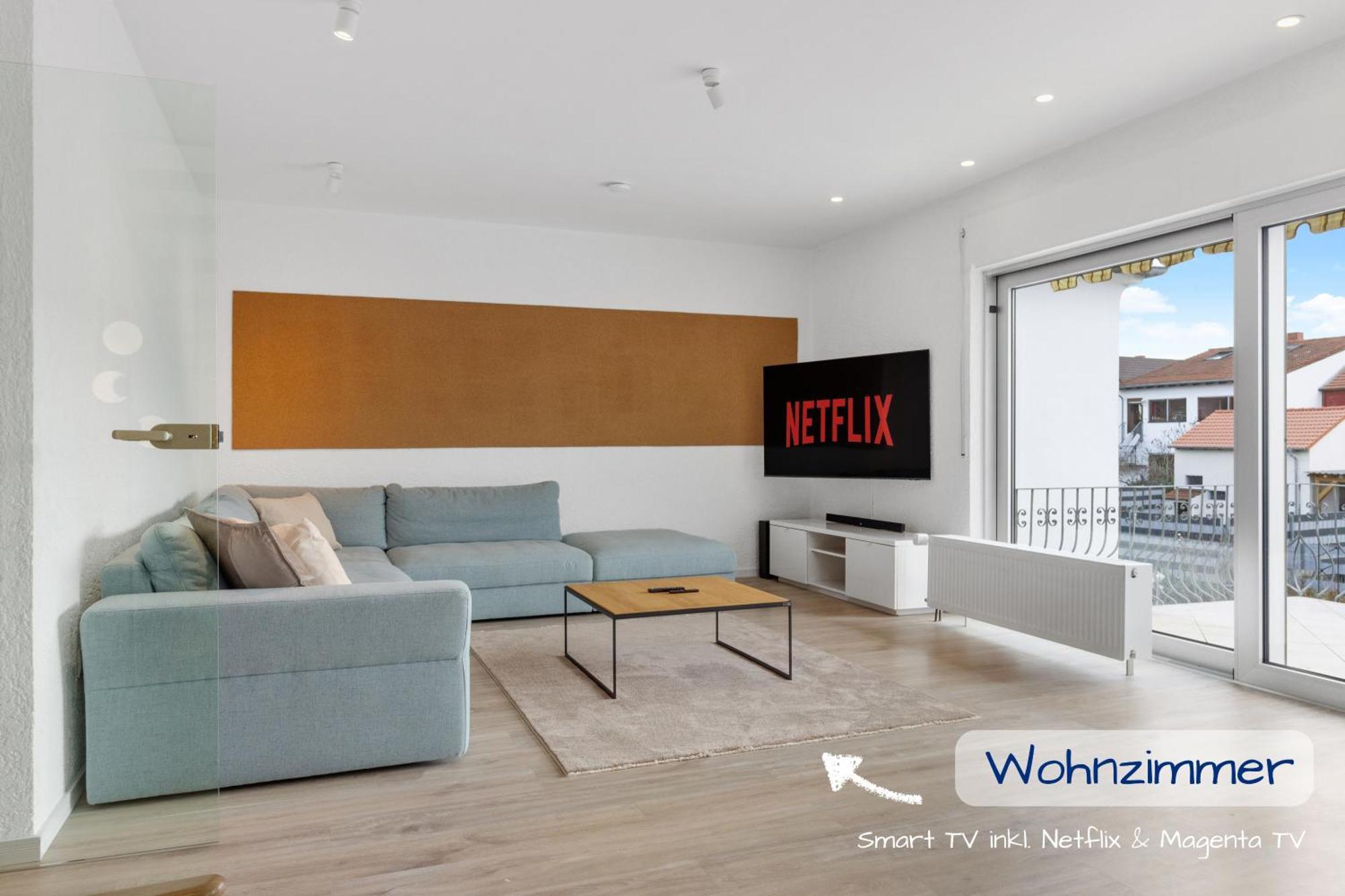 Fuer 6 Personen - Parkplatz - Terrasse - Kueche - Wlan Apartment